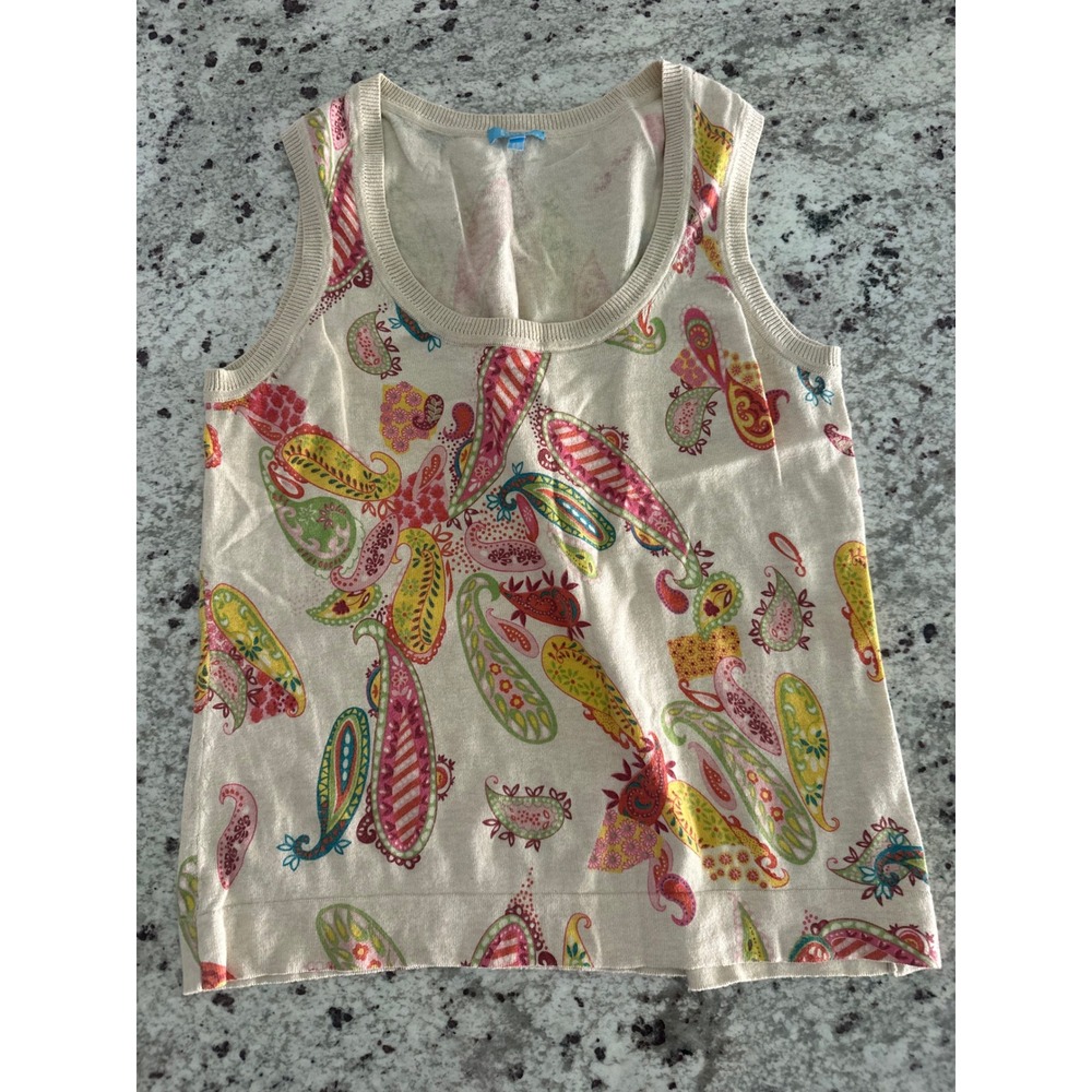 Escada Sport paisley print knit tank top Large L